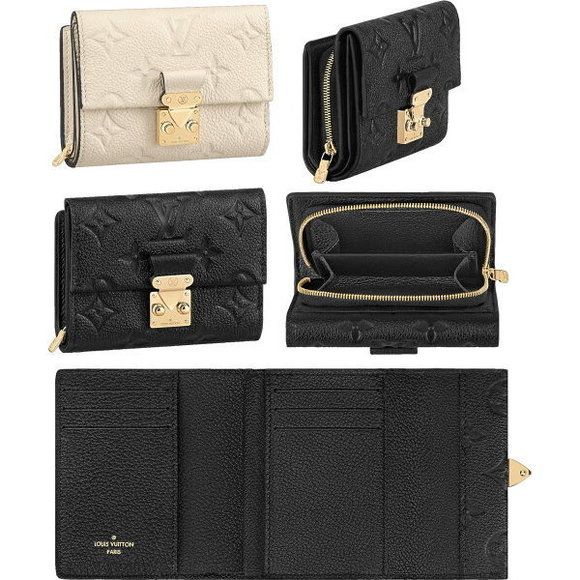 Louis Vuitton Bifold Wallet Zip Empreinte Black Cream Lock Portefeuille - Picture 1 of 1